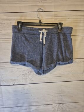 Express Heathered Blue Athletic Lounge Shorts with Drawstring